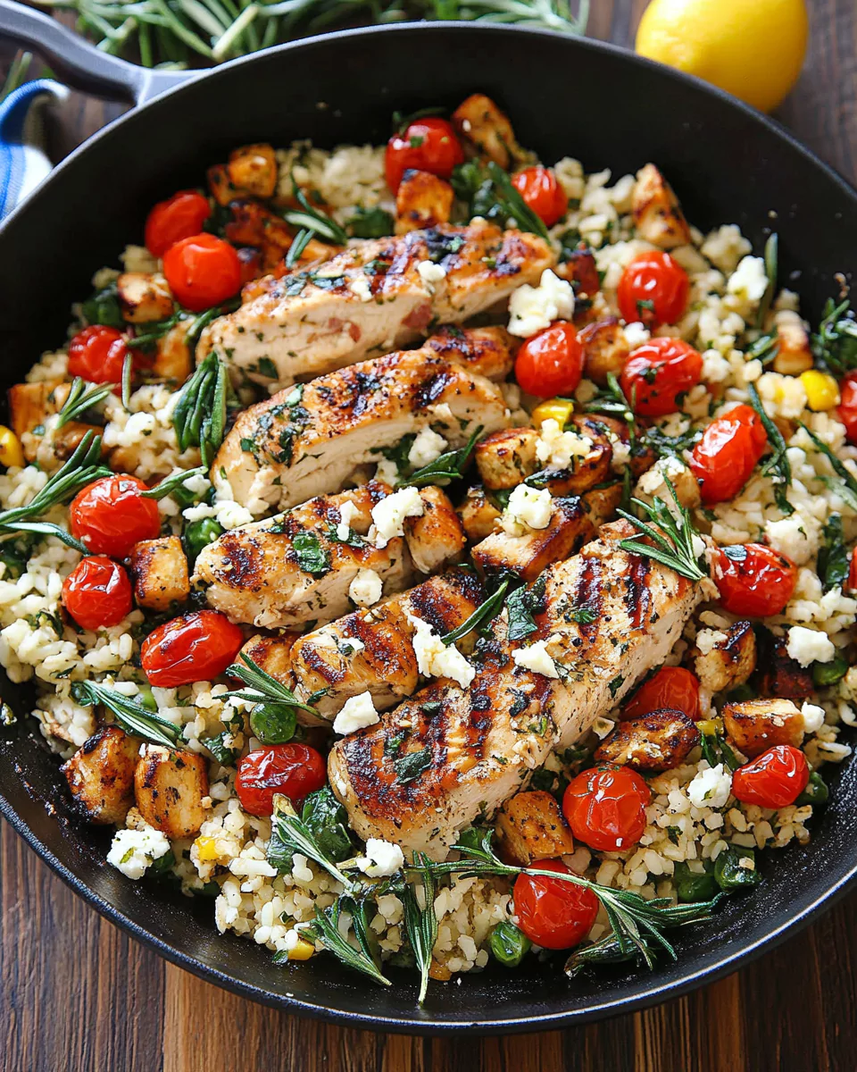 Greek Chicken and Lemon Rice