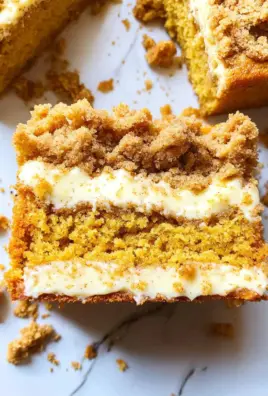 Pumpkin Crumb Cake with Cream Cheese Filling