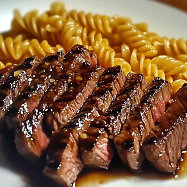 Sticky Honey Garlic Steak and Rotini