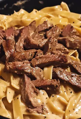 One-Pot Spicy Steak Alfredo Pasta