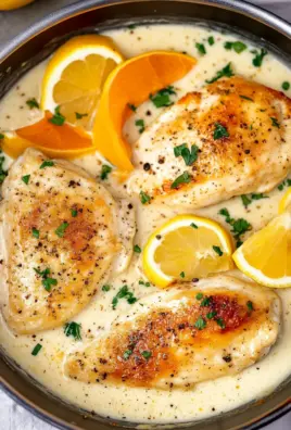 Creamy Lemon Pepper Skillet Chicken