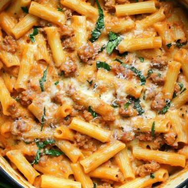 Creamy Sausage Rigatoni