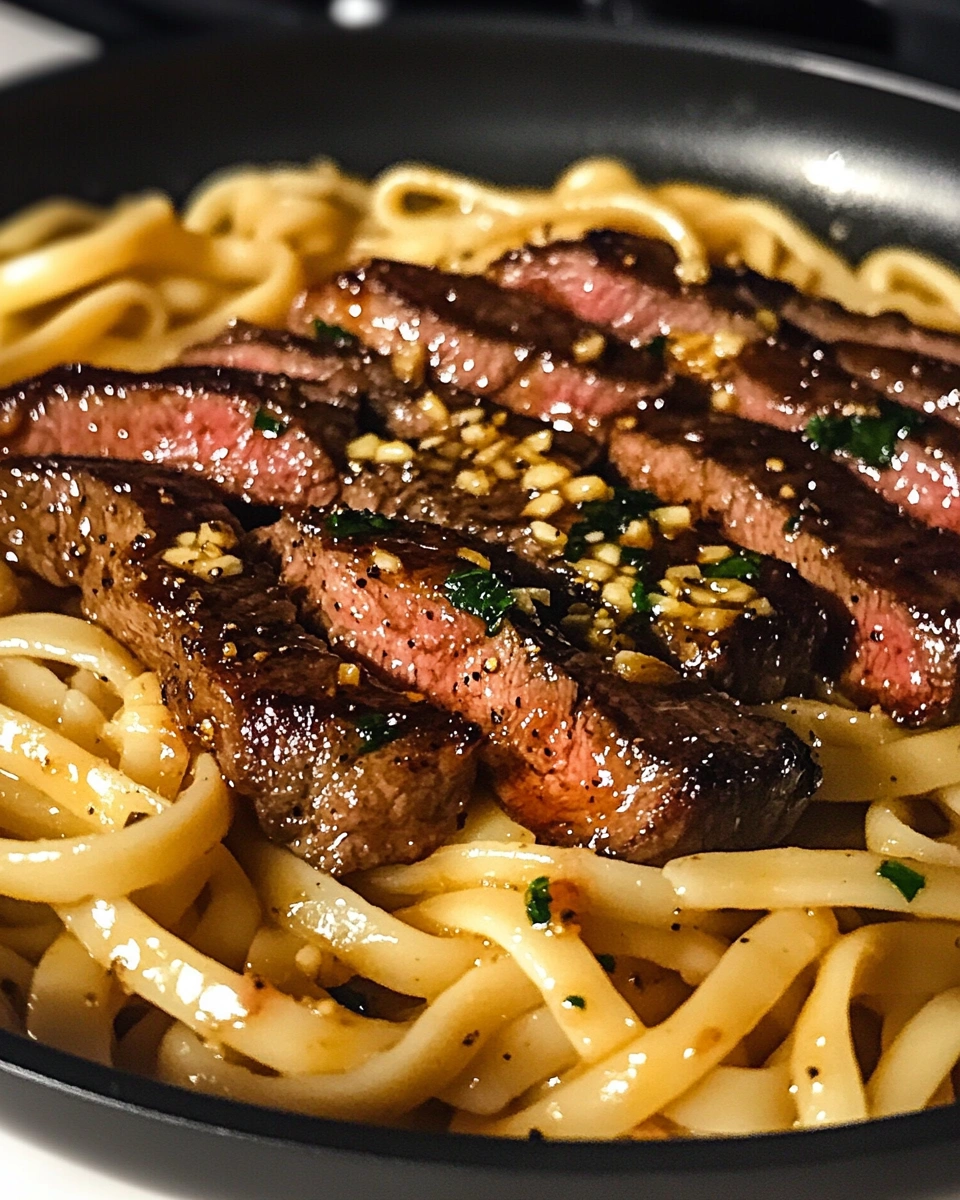 One-Pan Honey Garlic Steak and Pasta