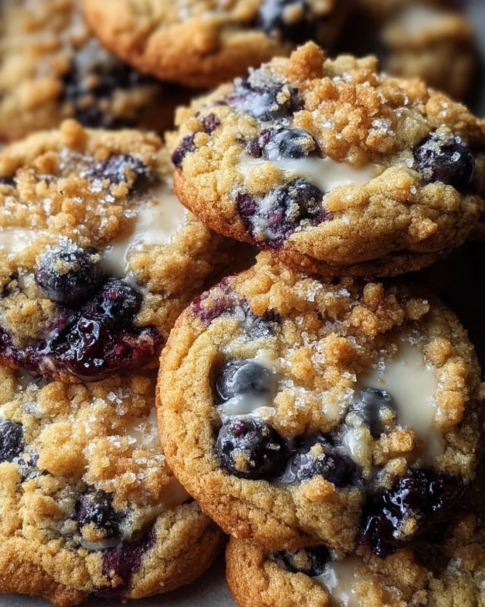 Blueberry Muffin Cookies With Streusel Topping