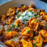 Cheesy Beef Enchilada Tortellini