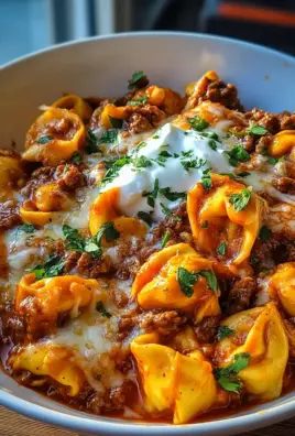 Cheesy Beef Enchilada Tortellini