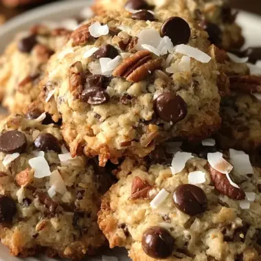 Chocolate Pecan Coconut Cookies