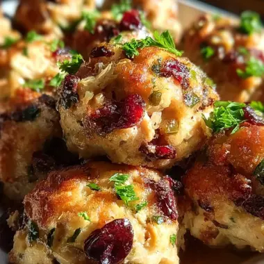 Cranberry & Turkey Stuffing Balls