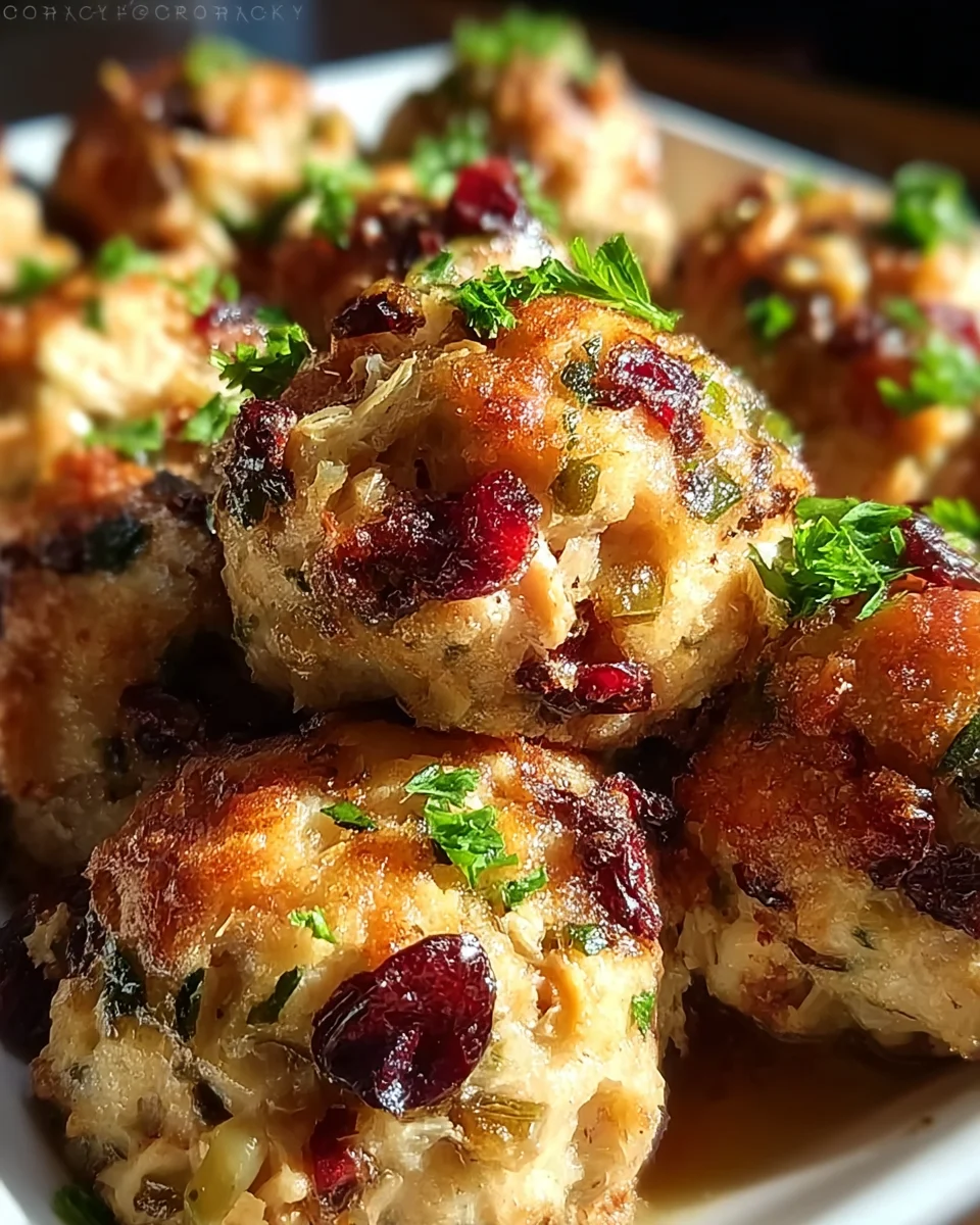 Cranberry & Turkey Stuffing Balls