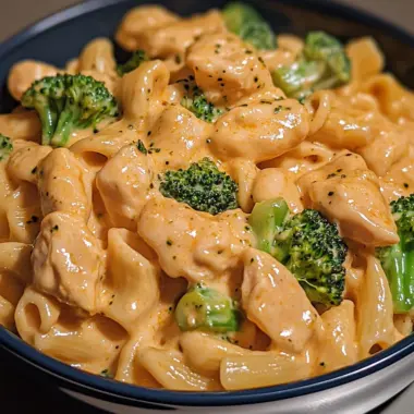 Creamy Buffalo Chicken and Broccoli Pasta