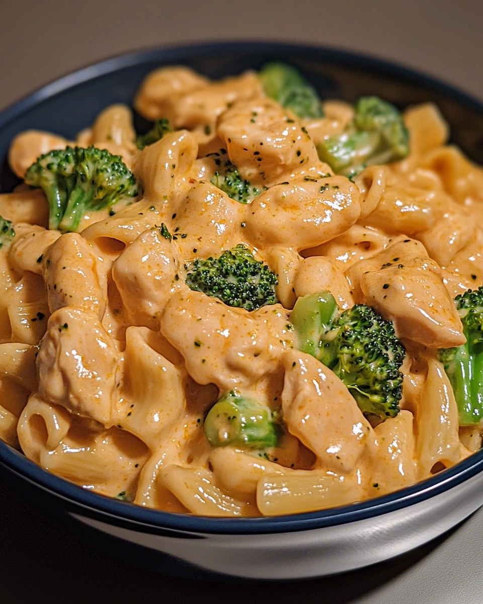 Creamy Buffalo Chicken and Broccoli Pasta