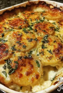 Garlic Basil Scalloped Potatoes
