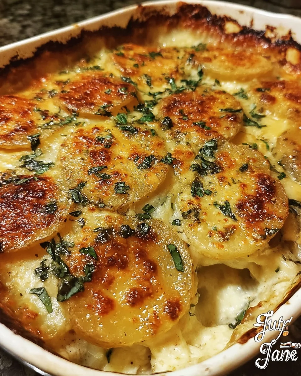 Garlic Basil Scalloped Potatoes