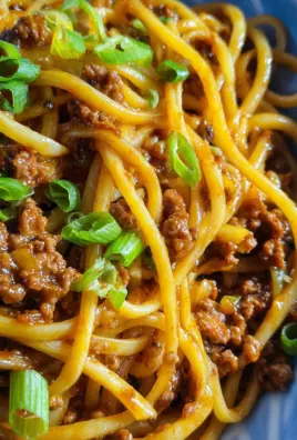 Ground Beef Mongolian Noodles