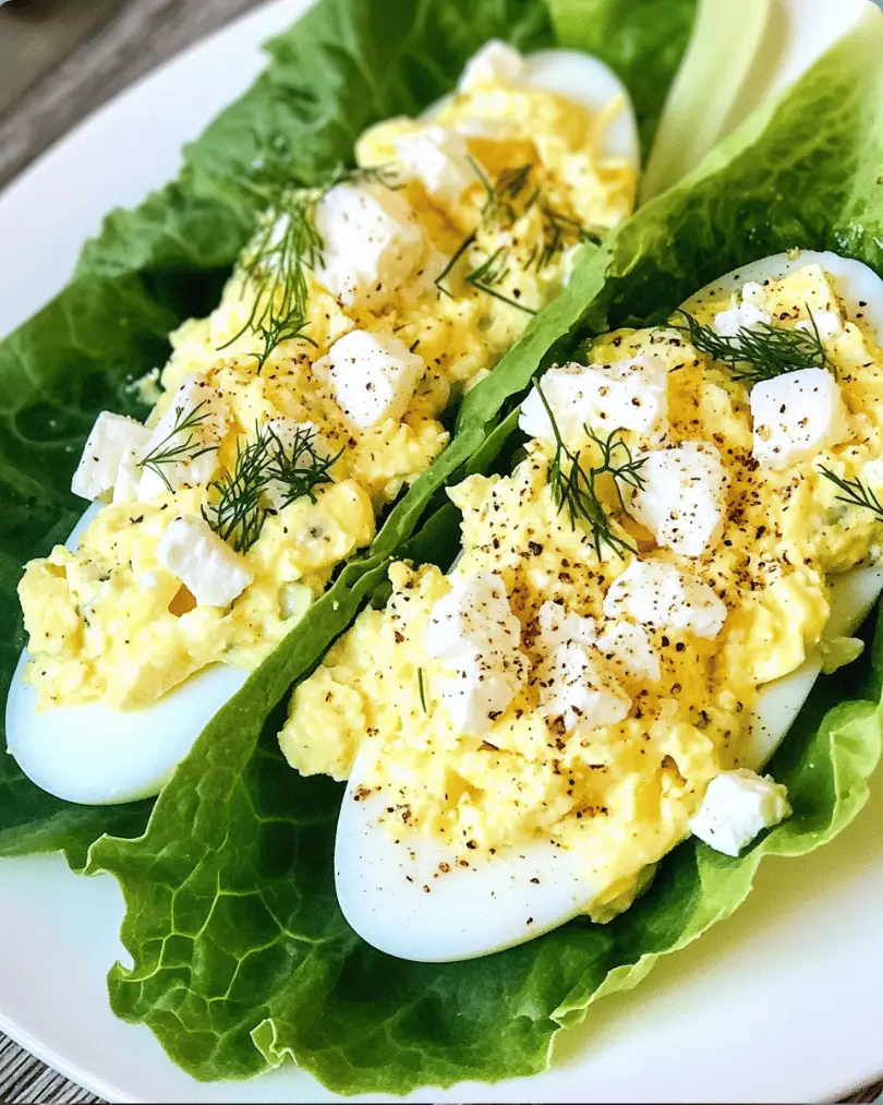 High-Protein Egg Salad Lettuce Wraps