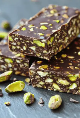 Dark Chocolate Pistachio No-Bake Energy Bars
