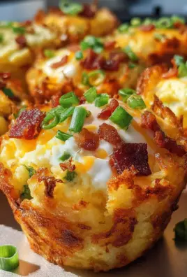 Loaded Bacon And Egg Hash Brown Muffins