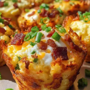 Loaded Bacon And Egg Hash Brown Muffins