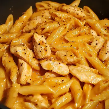 One-Pan White Cheddar Honey Chicken Pasta