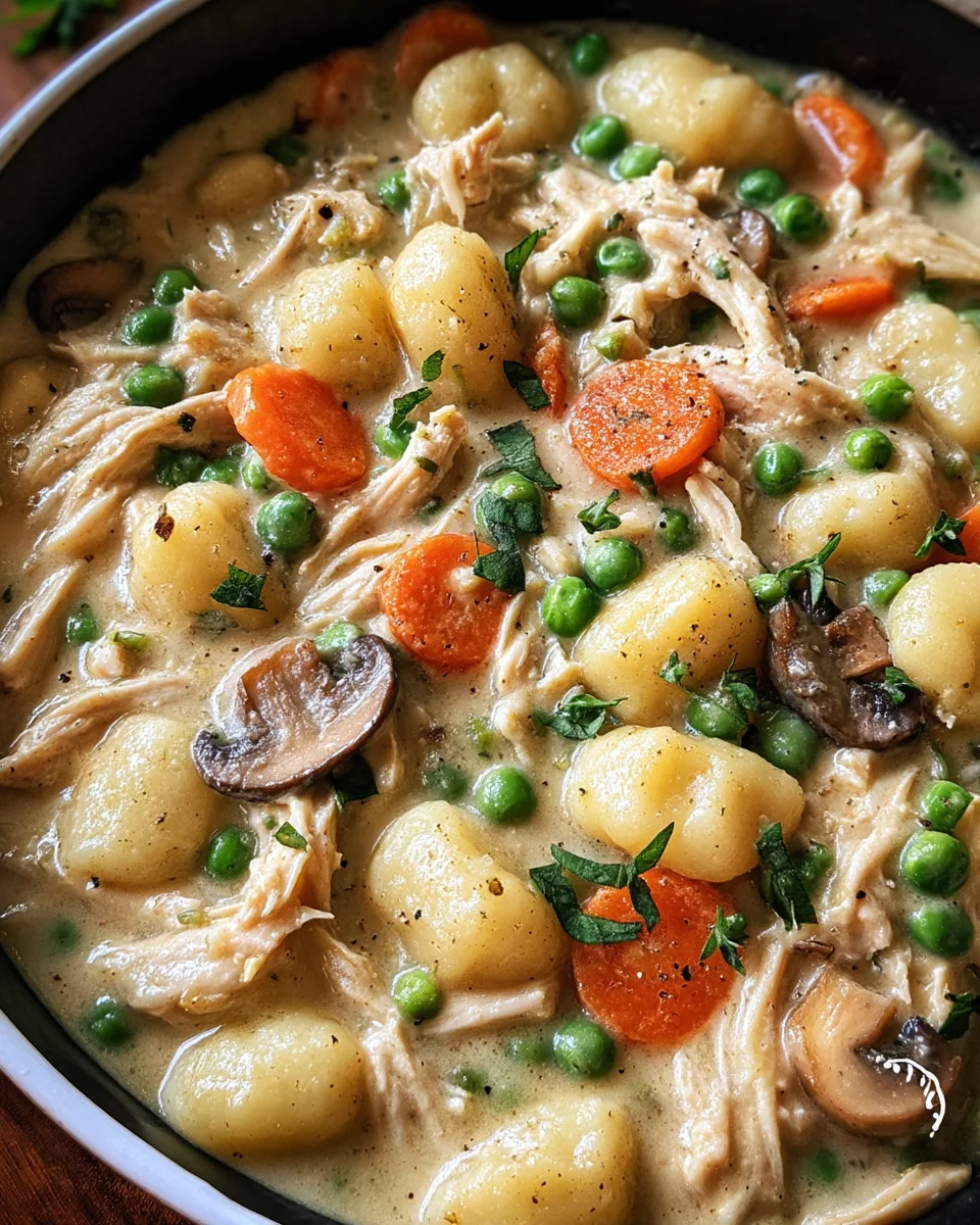 One Pot Gnocchi Chicken Pot Pie