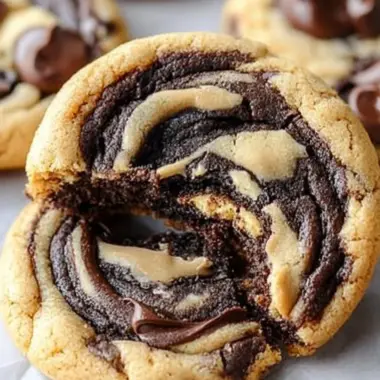 Peanut Butter Brownie Swirl Cookies