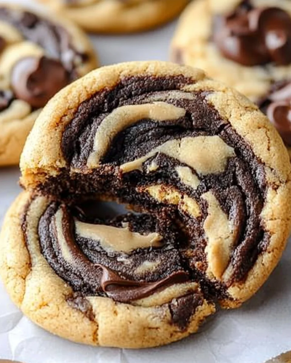 Peanut Butter Brownie Swirl Cookies