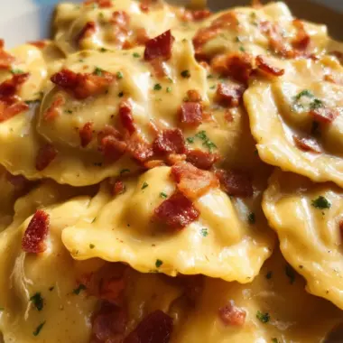 Ravioli Carbonara