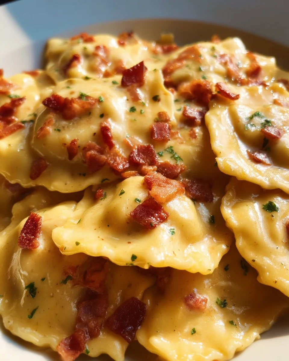 Ravioli Carbonara