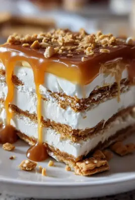 Ritz Cracker Salted Caramel Icebox Cake
