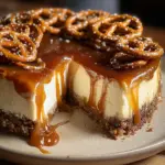 Salted Caramel Pretzel Cheesecake