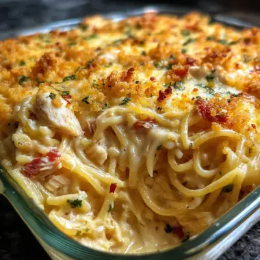 Spicy Southern Cheesy Chicken Spaghetti Casserole