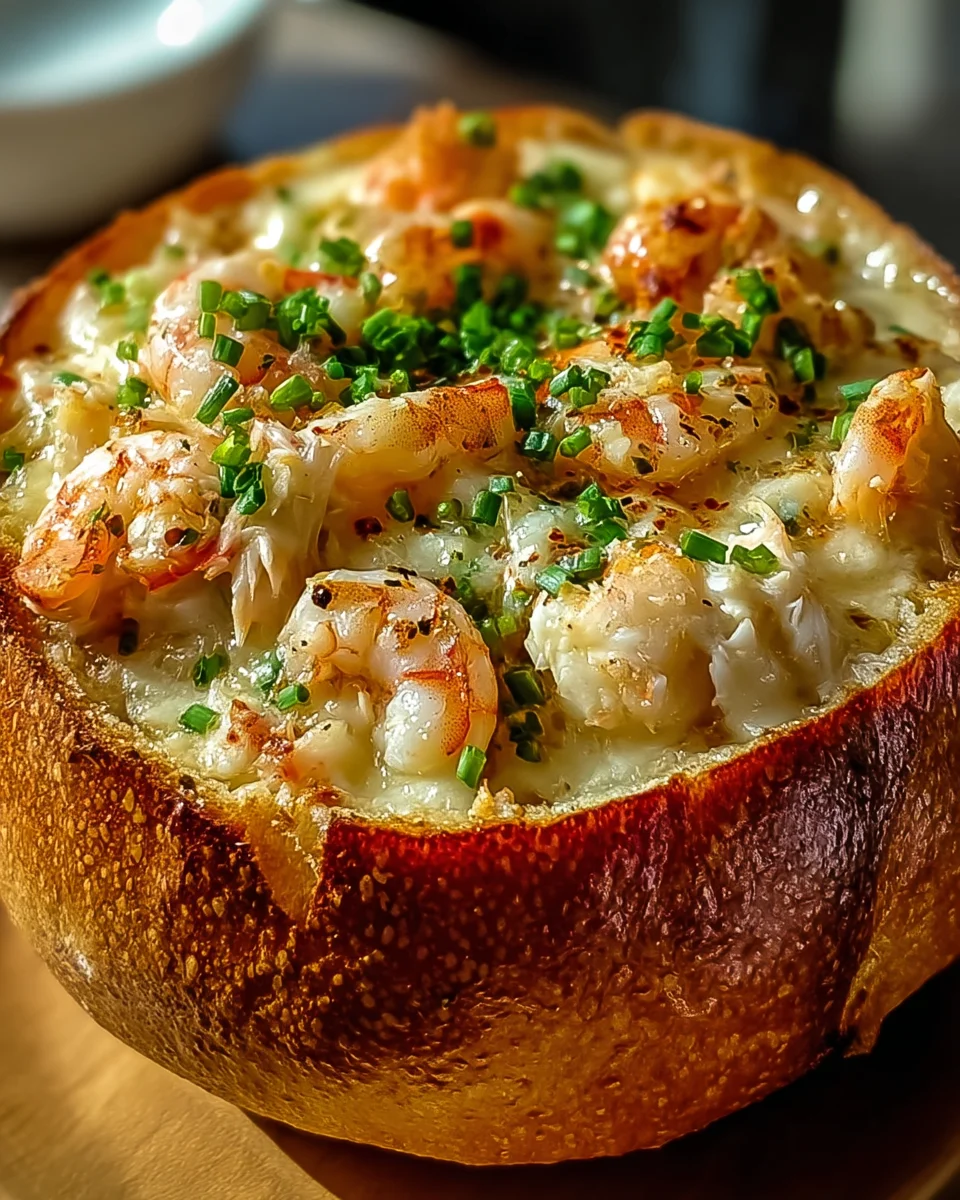 Stuffed Seafood Bread Bowl