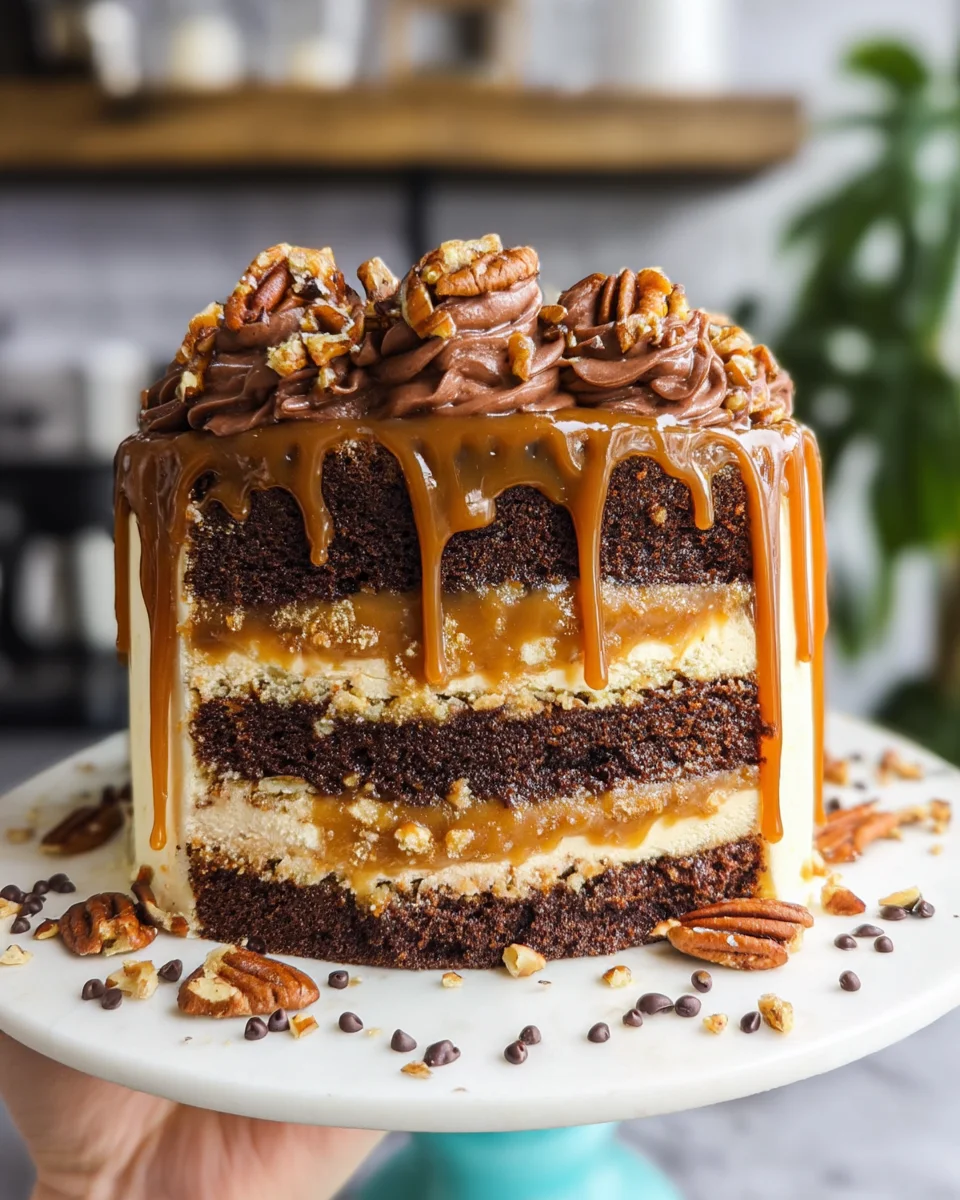 Turtle Caramel Cake