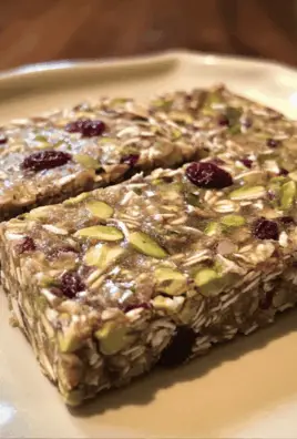 Pistachio Cranberry Coconut Energy Bars
