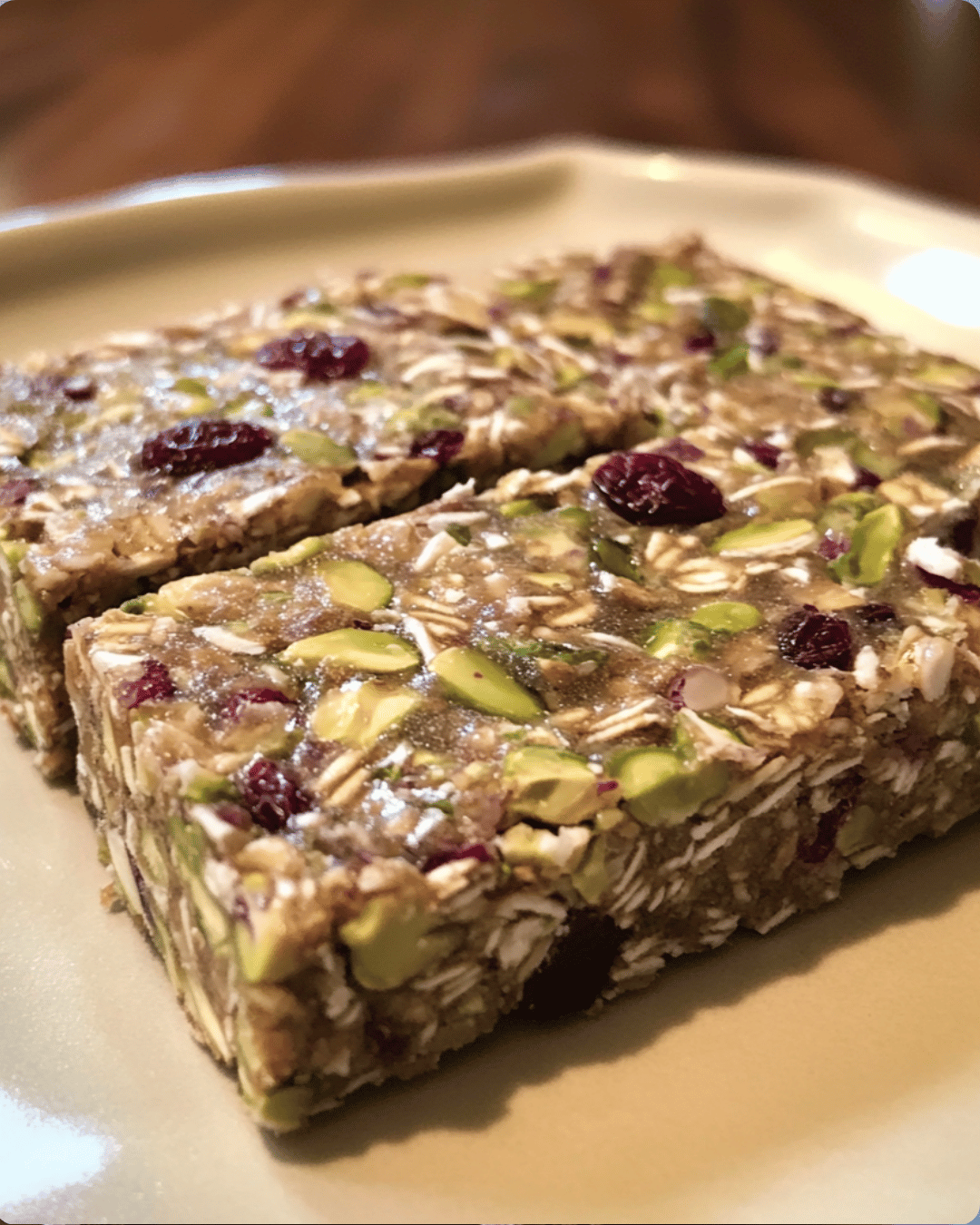 Pistachio Cranberry Coconut Energy Bars