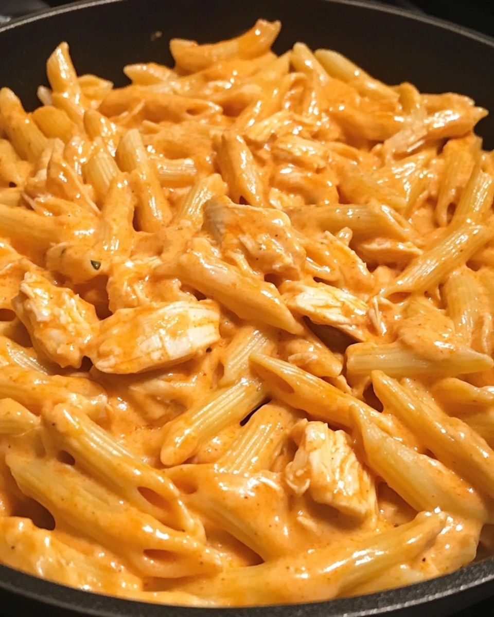 Creamy Spicy Buffalo Chicken Pasta Skillet