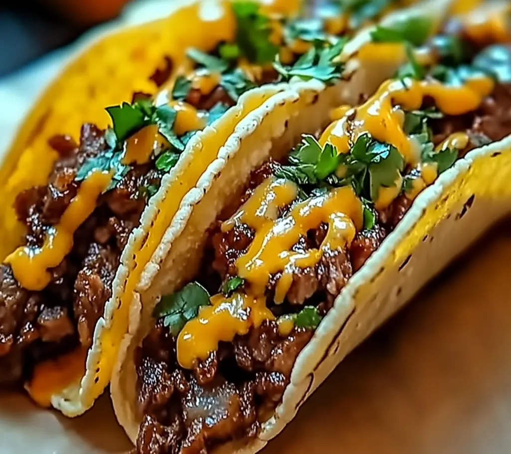 Garlic Butter Honey BBQ Beef Tacos