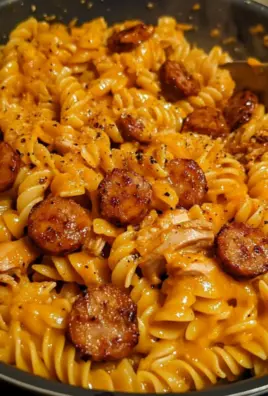 Cheesy Cajun Chicken and Sausage Pasta