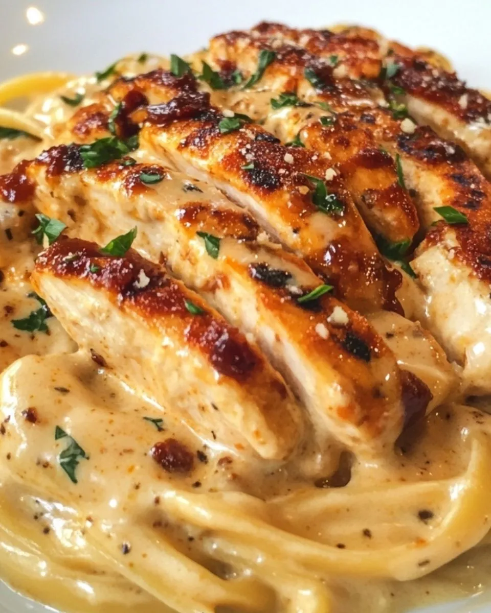 Creamy Cheddar BBQ Ranch Chicken Alfredo