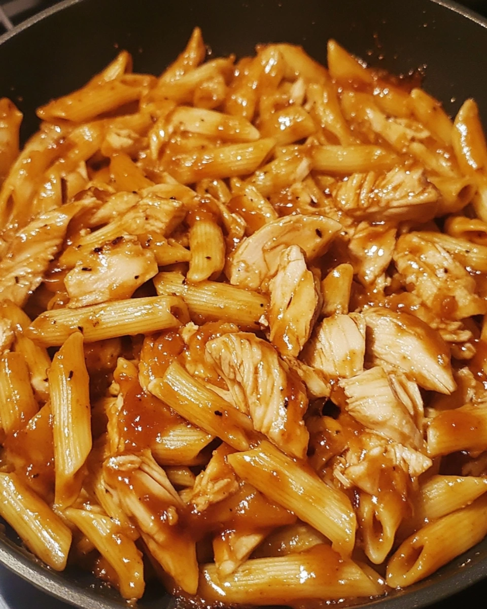 One Pot Smoky Honey BBQ Chicken Pasta