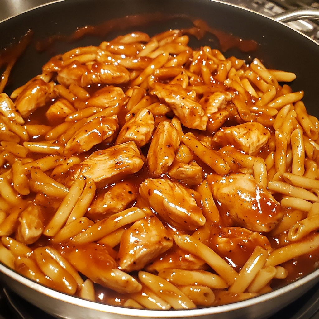 One Pot Sweet Honey Garlic Chicken Pasta 2