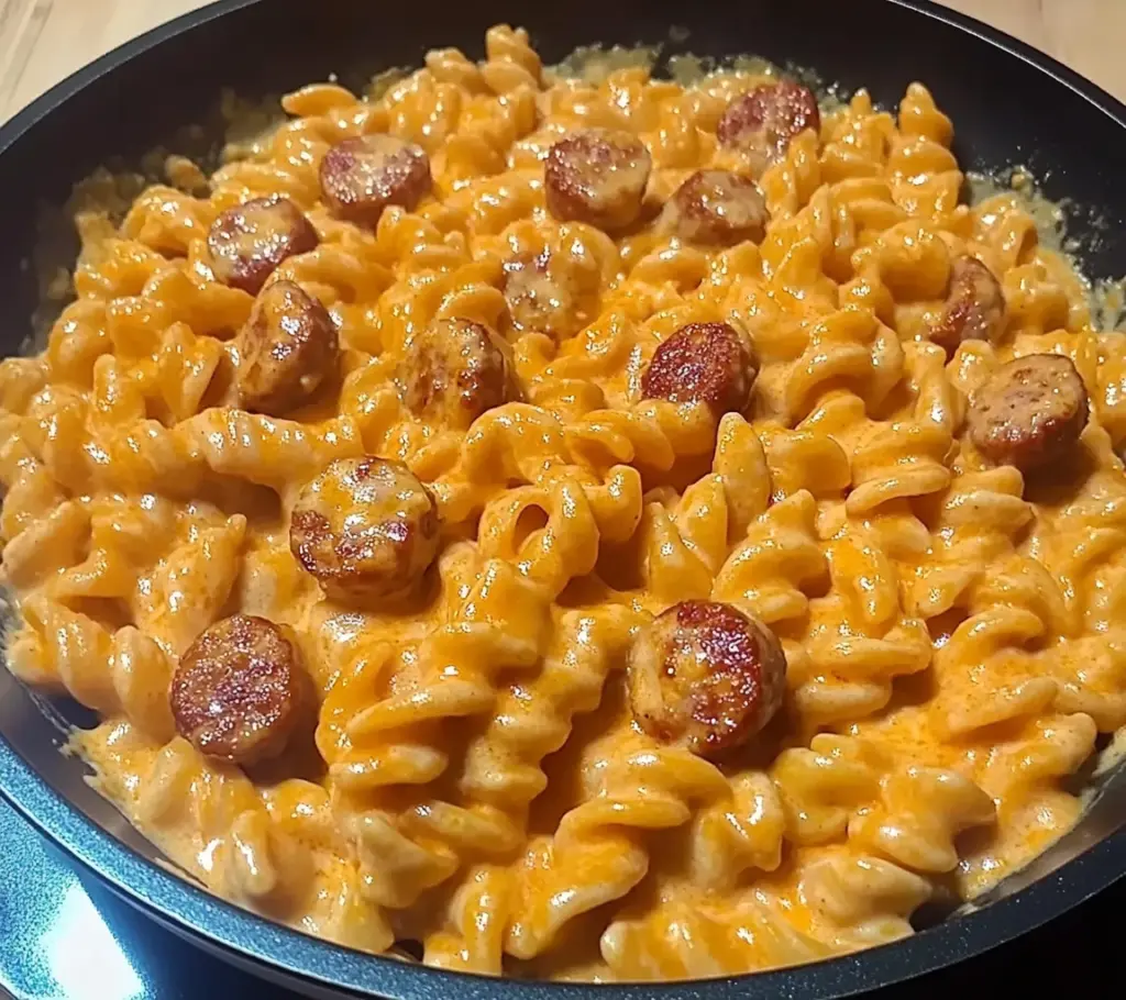 Skillet Creamy Buffalo Chicken Sausage Pasta 2