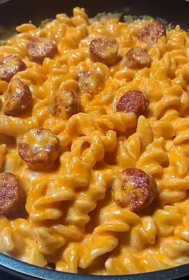 Skillet Creamy Buffalo Chicken Sausage Pasta