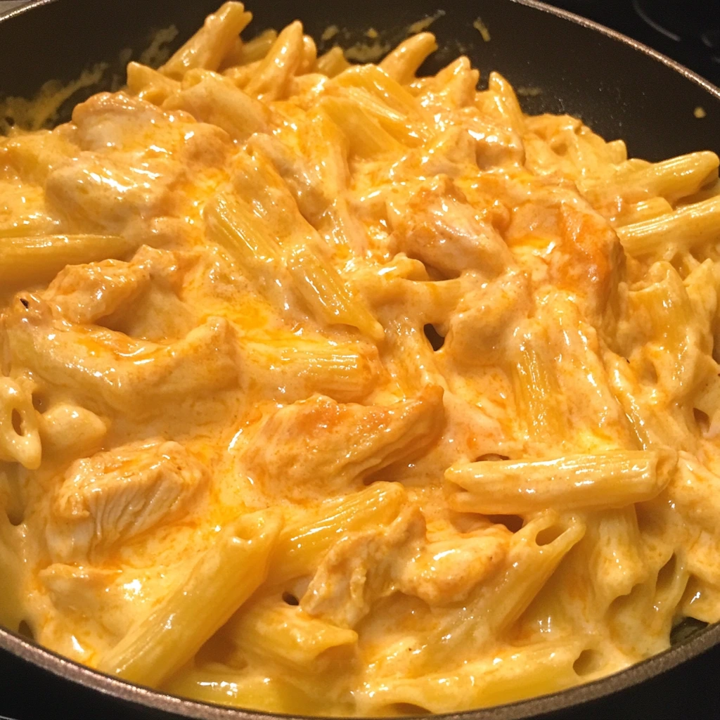 Skillet for Dinner – Cheesy Buffalo Chicken Pasta
