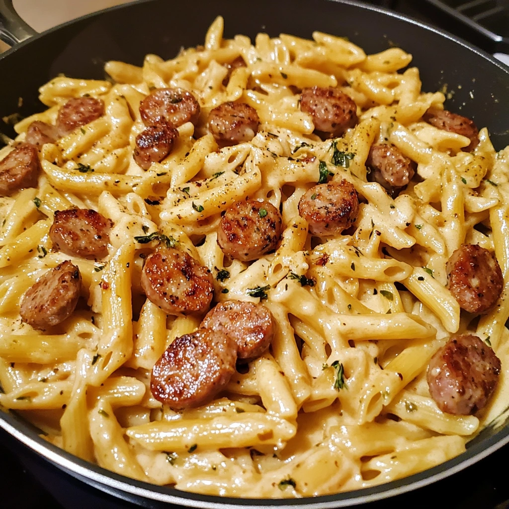 Spicy Cajun Sausage Cream Cheese Pasta 2