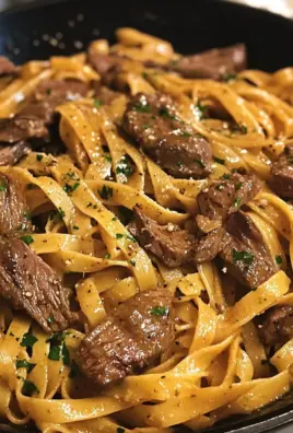 Spicy Garlic Butter Steak Pasta Skillet