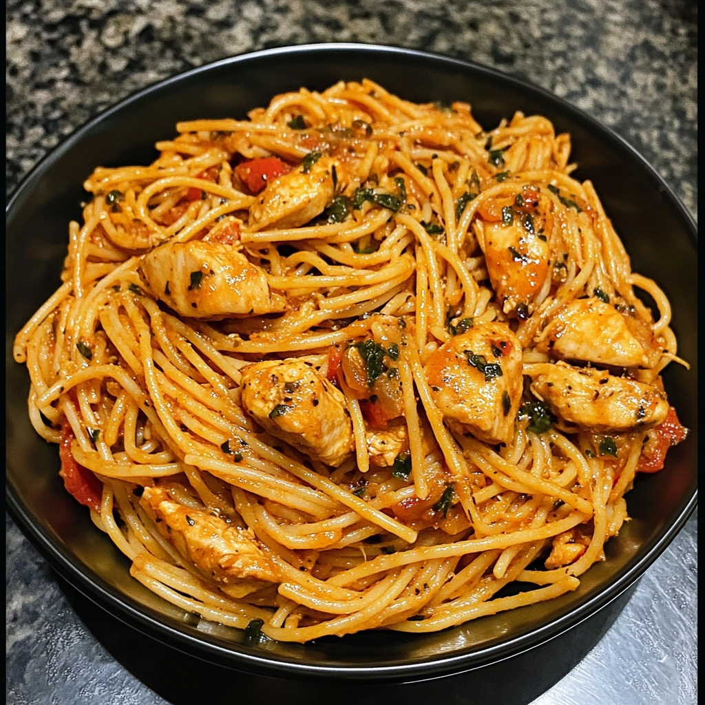 Bold Smoky Cajun Chicken Spaghetti 1