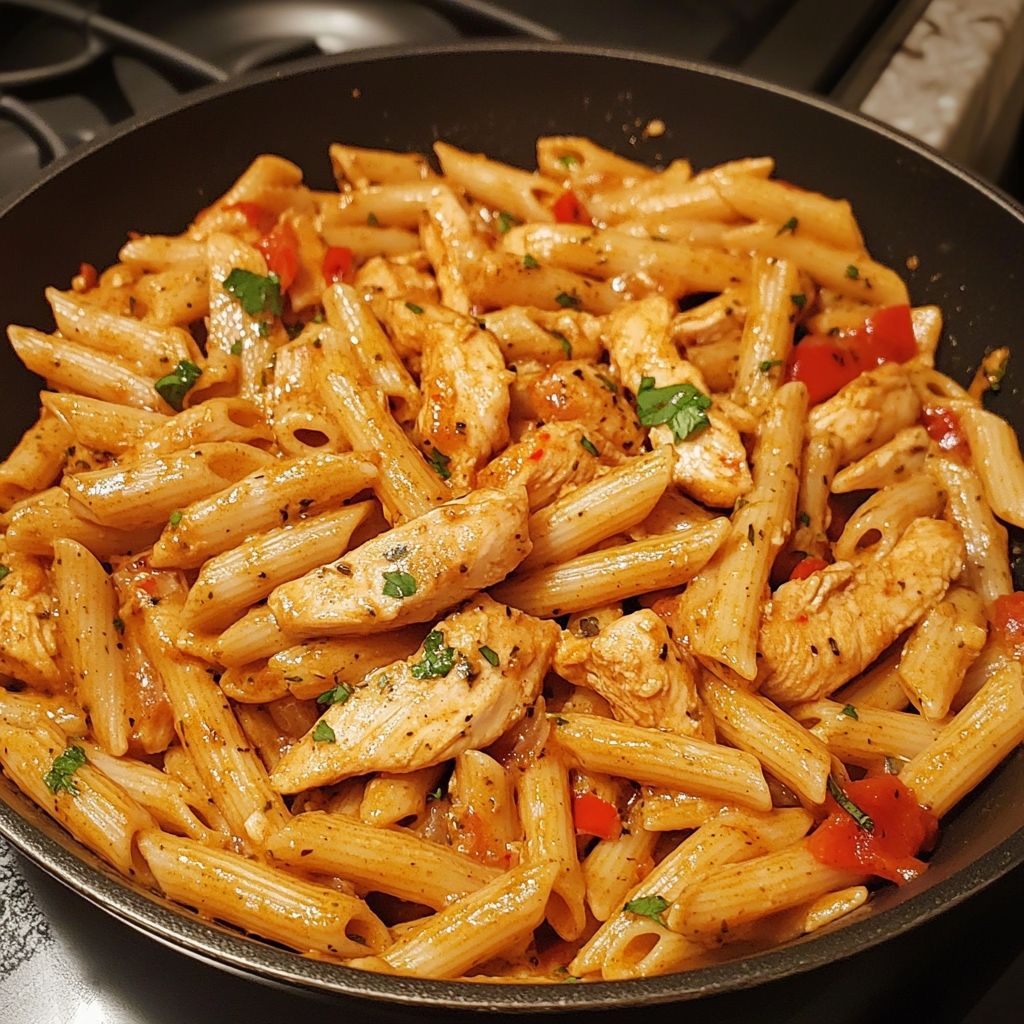 Bold Spicy Cajun Chicken Pasta Skillet 1