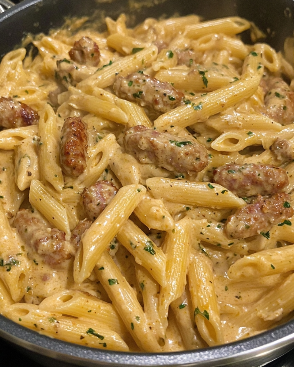 Creamy Garlic Butter Cajun Sausage Penne 2