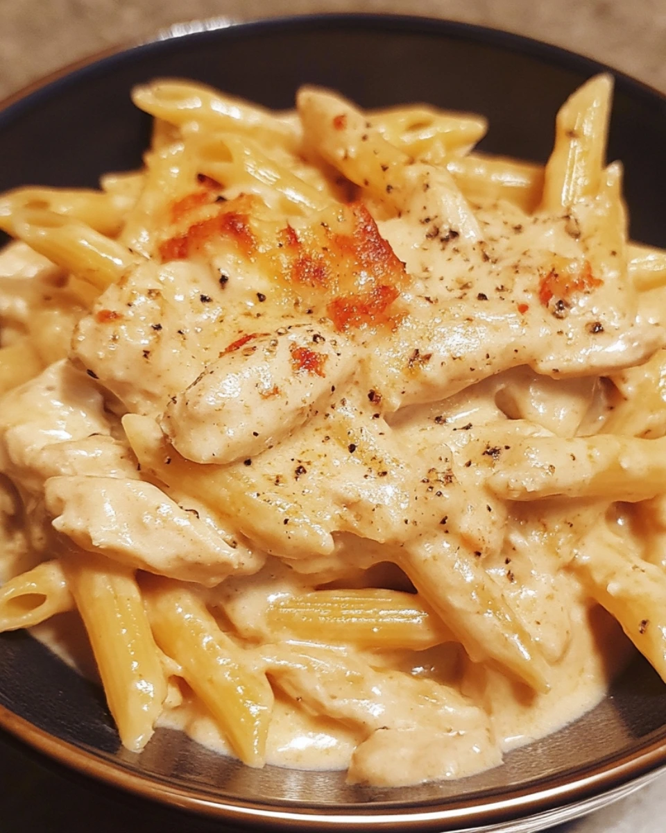 Creamy Garlic Pepper Jack Chicken Penne 1